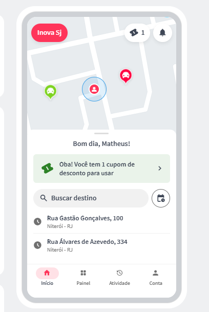 Prévia do aplicativo Inova SJ